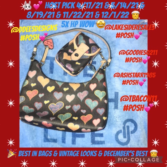 Dooney & Bourke black & tan bag and case set 🌈💕